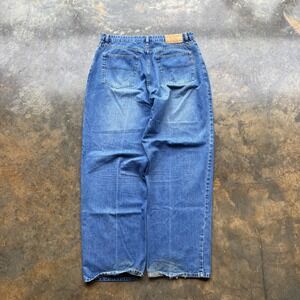 Brooklyn Xpress Baggy Jeans Mens 36 Medium Wash Wide Leg Denim Y2K Streetwear BX